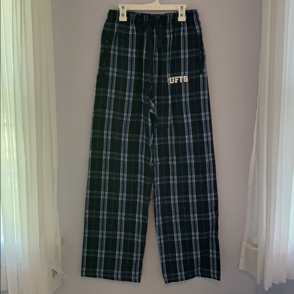 Tufts University plaid pajama pants